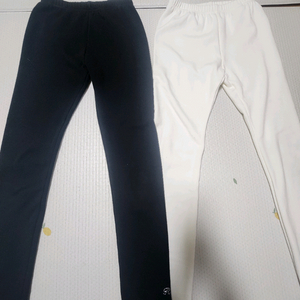 여아 레노마키즈 기모레깅스 160사이즈 화이트, 블랙 총 2벌