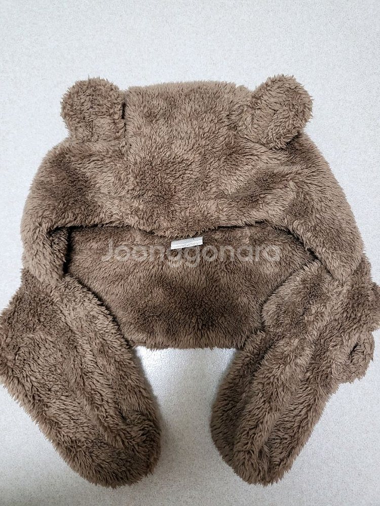 아기머플러곰돌이모자 유아곰돌이방한모자--3