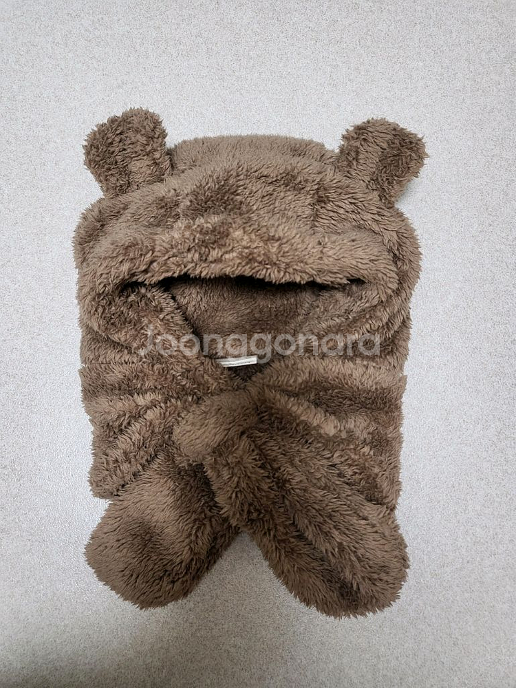 아기머플러곰돌이모자 유아곰돌이방한모자--2