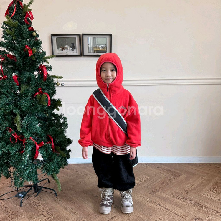 후리스점퍼 레드 JL싸이즈 새상품--7