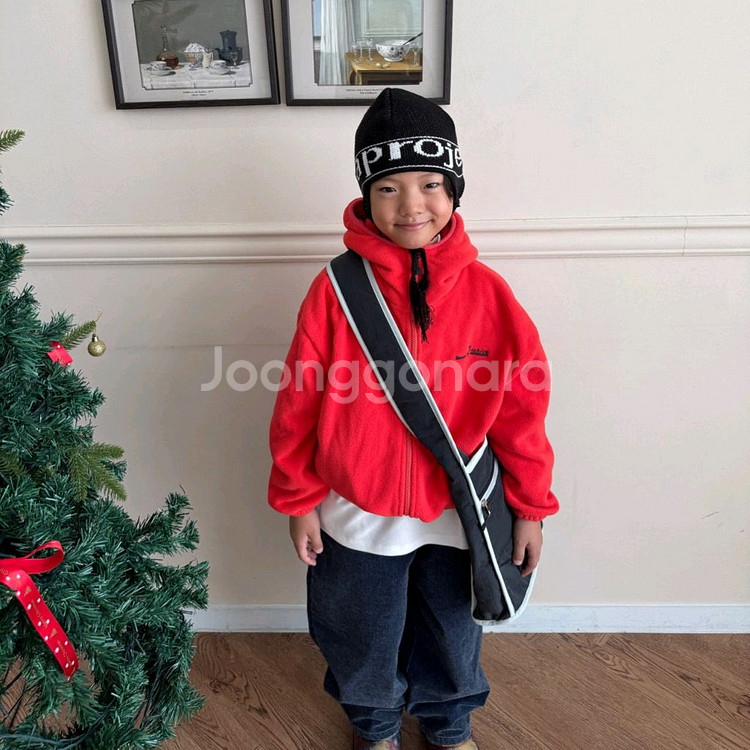 후리스점퍼 레드 JL싸이즈 새상품--3