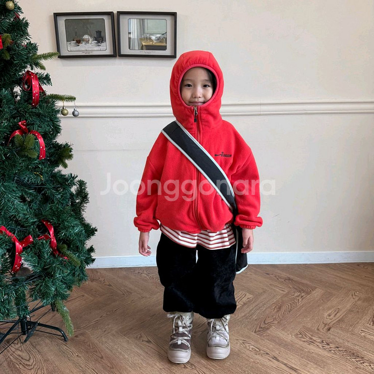 후리스점퍼 레드 JL싸이즈 새상품--8