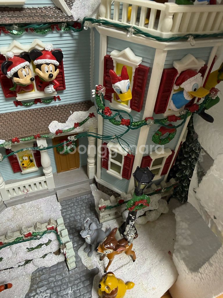 디즈니 크리스마스 하우스 오르골 장식--9