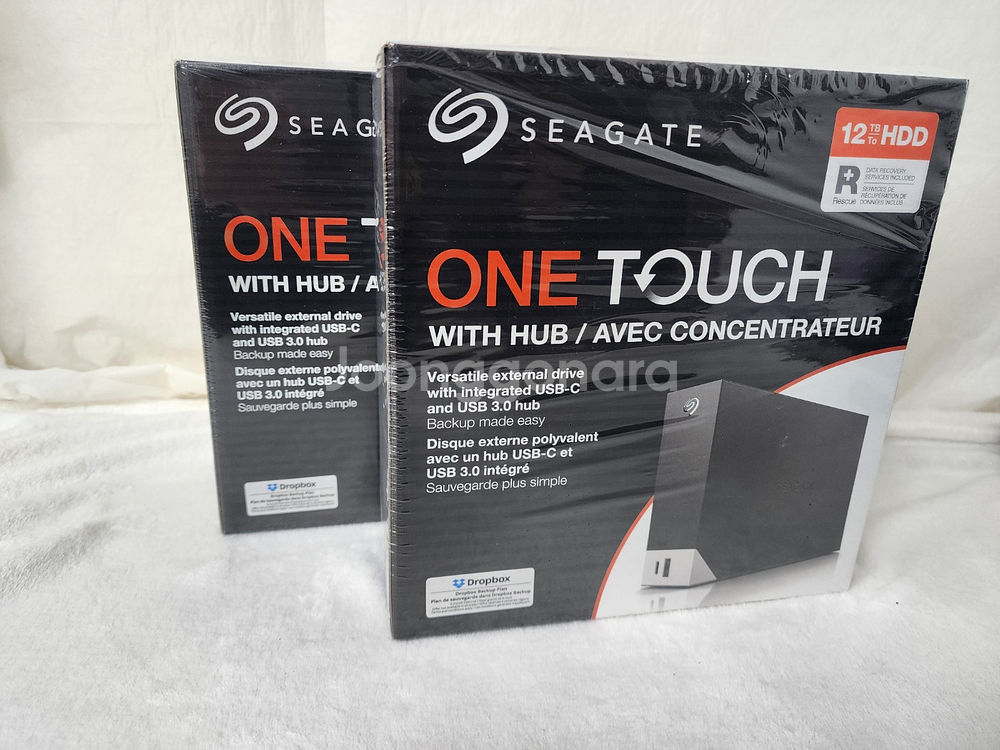 씨게이트 원터치 외장하드 12테라 미사용--0