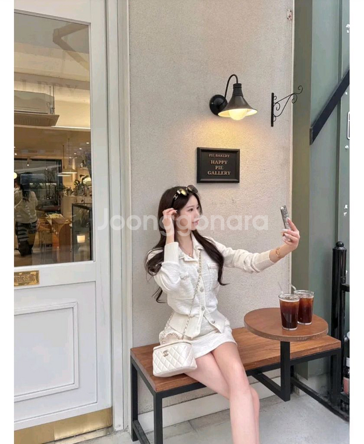 새상품 엘로니 펄 트위드 투피스 세트 수입의류 꾸안꾸룩--1