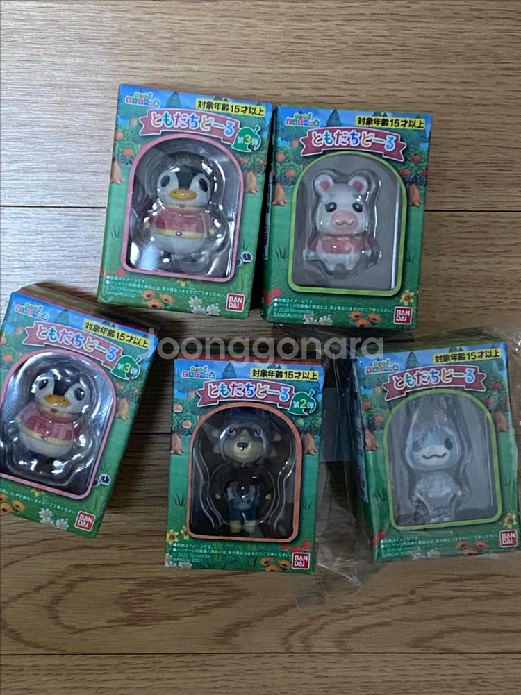 [미개봉] 동물의 숲 토모다치돌 피규어 (오로라/뽀야미/사이다/로보)--0
