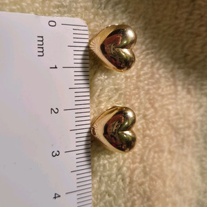 18k 옐로골드 하트 귀걸이