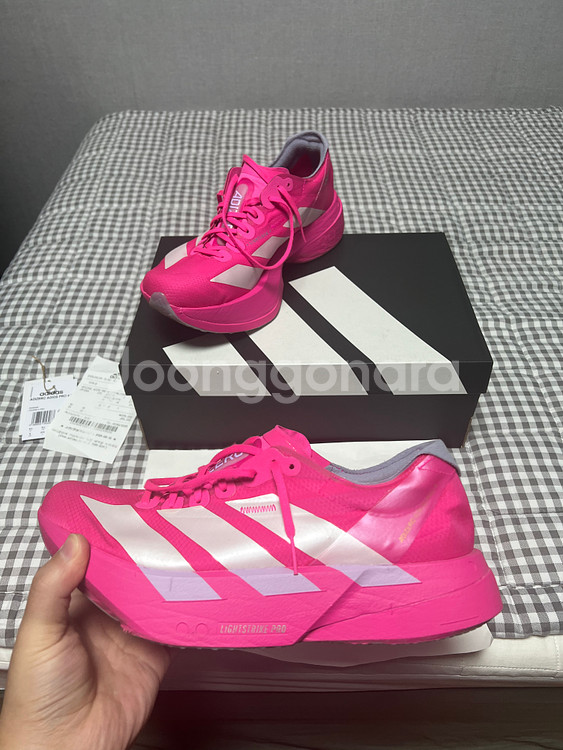 270 아디다스 아디제로 아디오스 프로 4 쇼크 핑크 제로 메탈릭--1