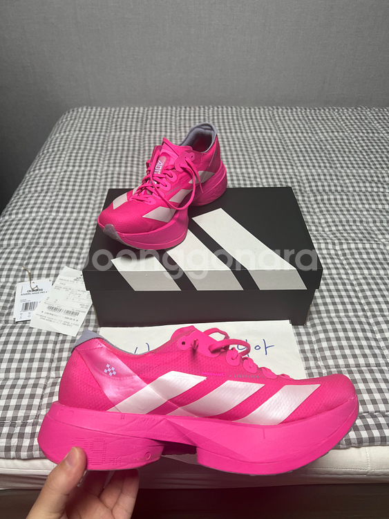 270 아디다스 아디제로 아디오스 프로 4 쇼크 핑크 제로 메탈릭--2