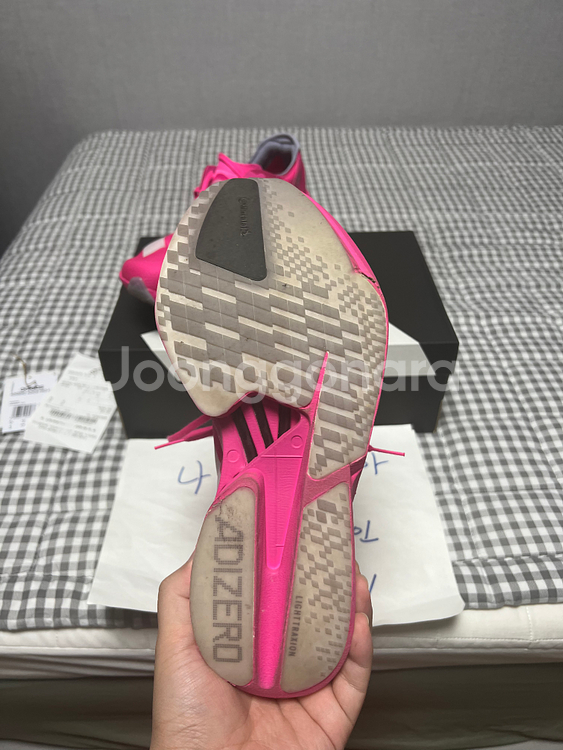 270 아디다스 아디제로 아디오스 프로 4 쇼크 핑크 제로 메탈릭--6
