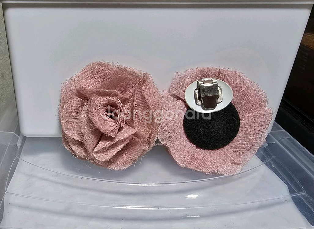 (새상품)신발 부착식 꽃 코사지(1쌍)--0