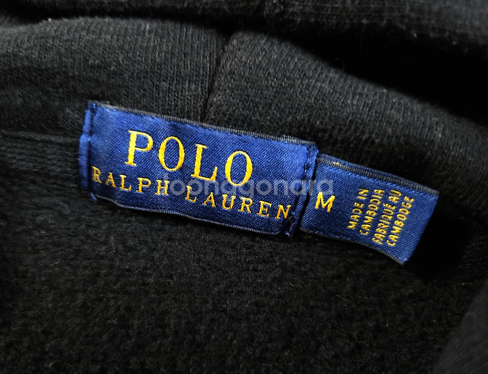 폴로 랄프로렌 블랙 풀집업 후드집업--3
