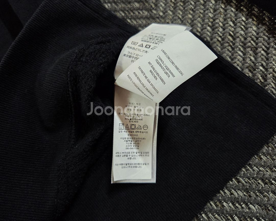 폴로 랄프로렌 블랙 풀집업 후드집업--4