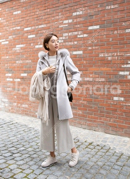 몽또또 코트 Detachable Virgin Wool Coat s사이즈--1