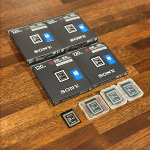 소니 XQD 메모리카드 3개