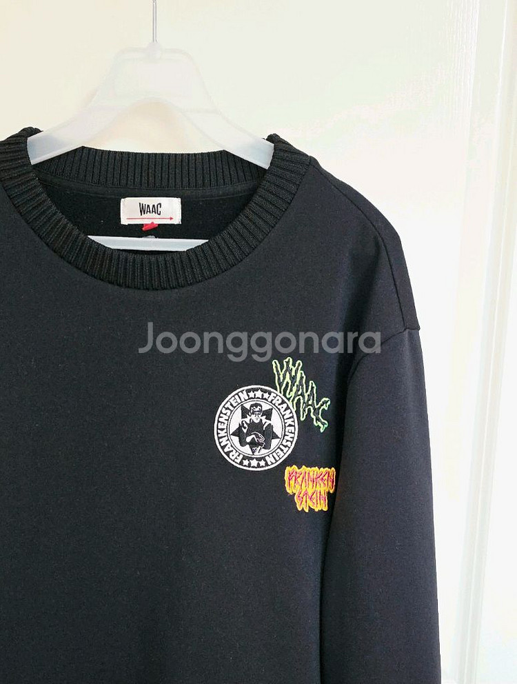 왁 WAAC 기모 몬스터 맨투맨 티셔츠--12