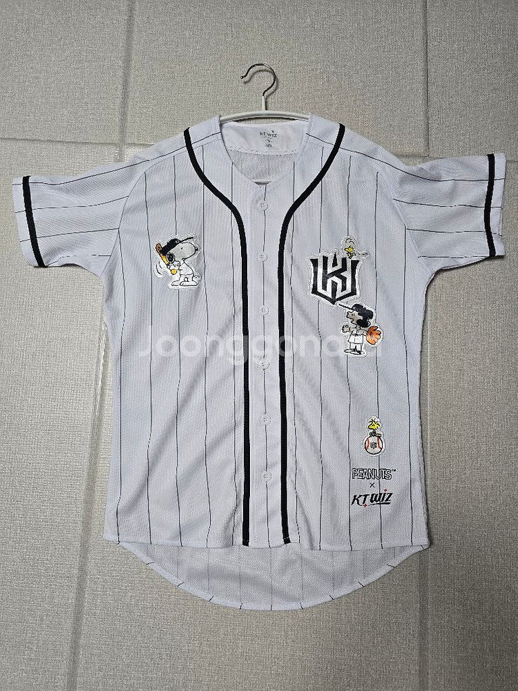 kt wiz 스누피 유니폼 95 사이즈 노마킹 판매--0