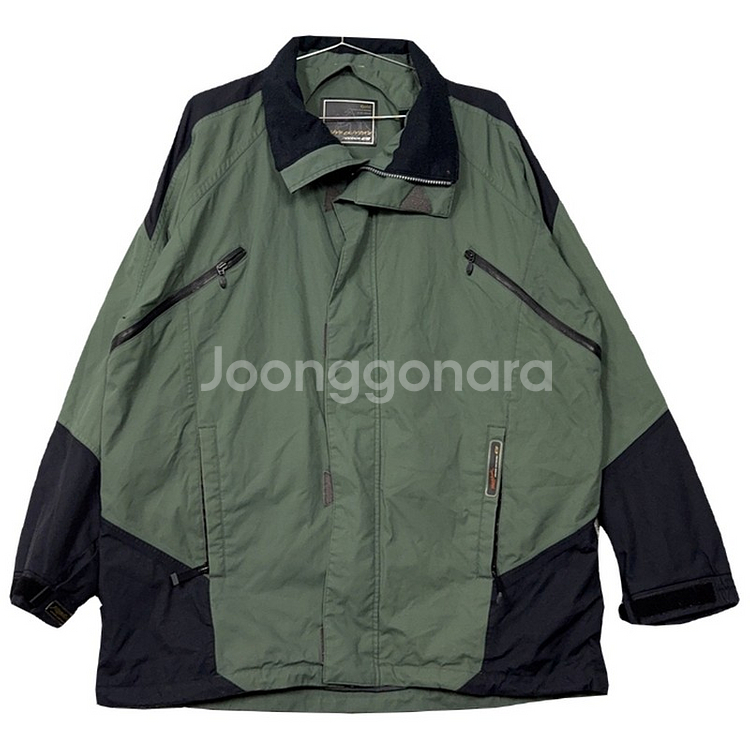 리복 카키 고프코어 빈티지 기능성 바람막이 윈드자켓 100--0