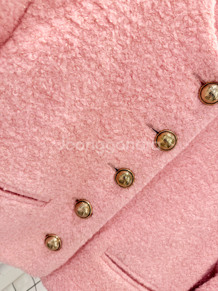 줄로그 울 트위드 크롭자켓--2