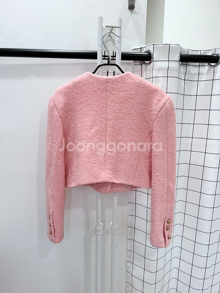 줄로그 울 트위드 크롭자켓--4