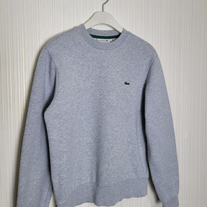 95_라코스테 기모 맨투맨 티셔츠 오가닉코튼 그레이 클래식핏