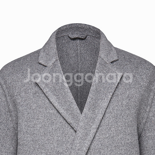 (새상품)티아이포맨 그레이 울캐시미어 코트 105--2