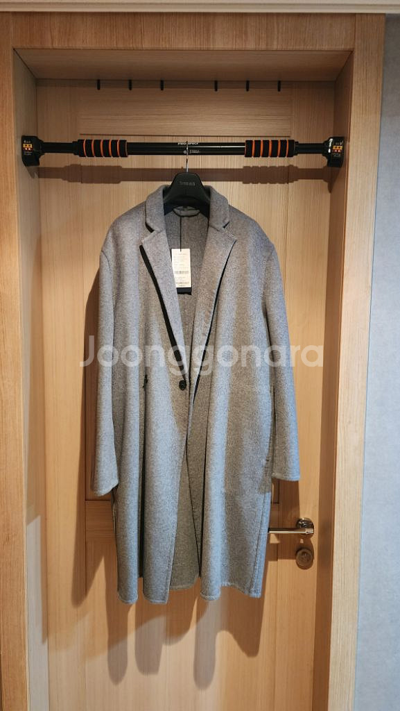 (새상품)티아이포맨 그레이 울캐시미어 코트 105--6