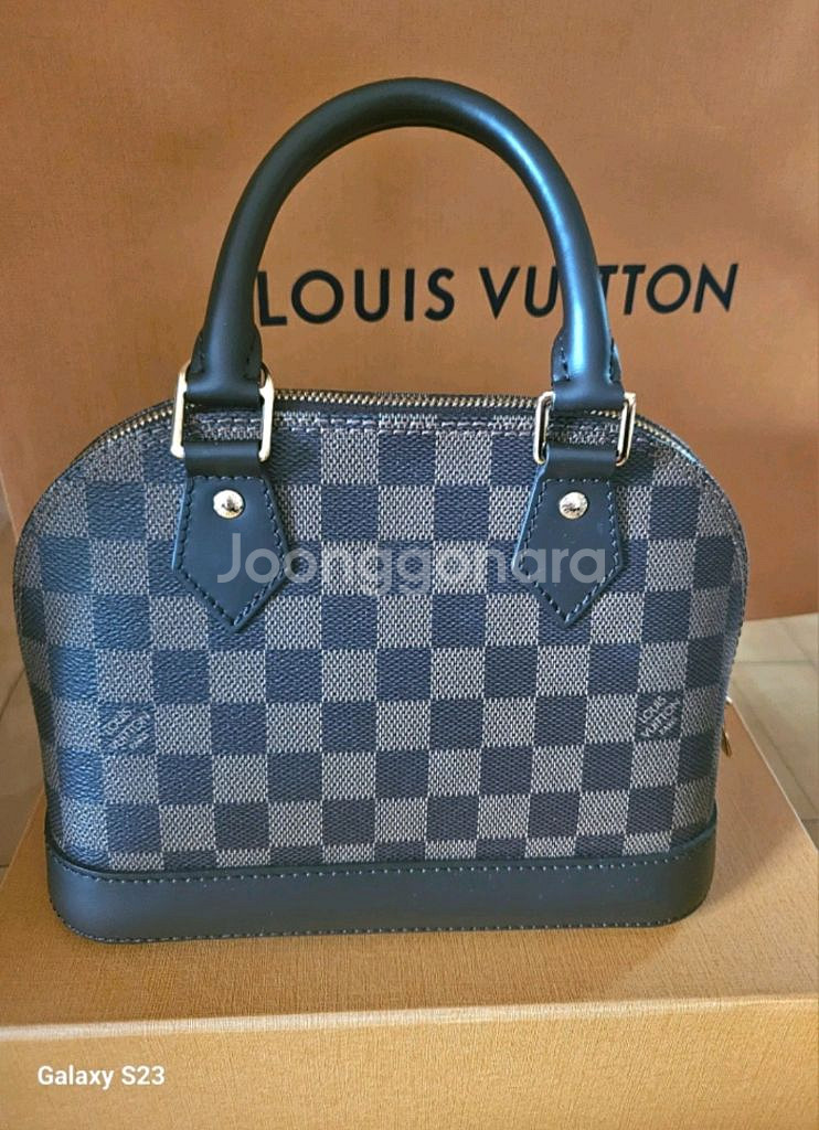 새상품급) 루이뷔통 알마 bb 다미에 핸드백--0