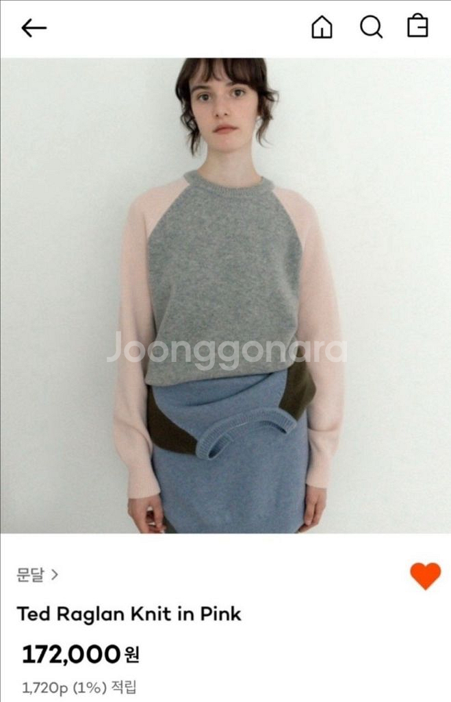 문달 Ted 테드 레글런 니트 - 핑크--1