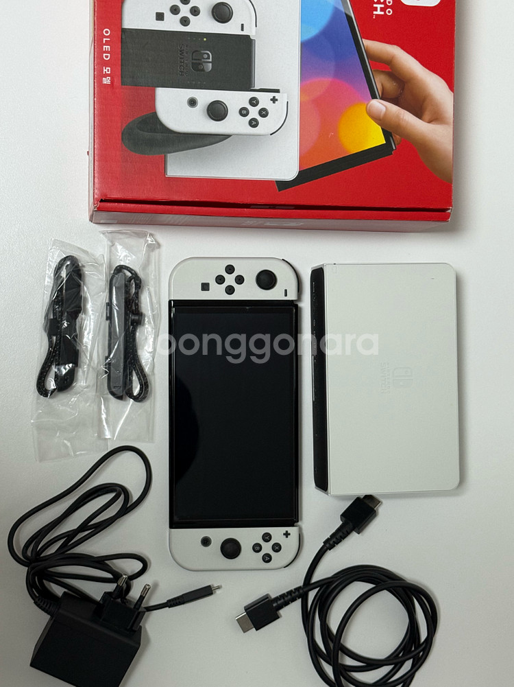 닌텐도 스위치 OLED 화이트 풀박스--0