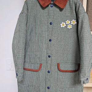 리미떼두두 25가을 데이지 체크 코트 xl 이미지