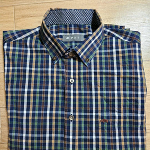 PAT 남성 체크 긴팔 셔츠 100