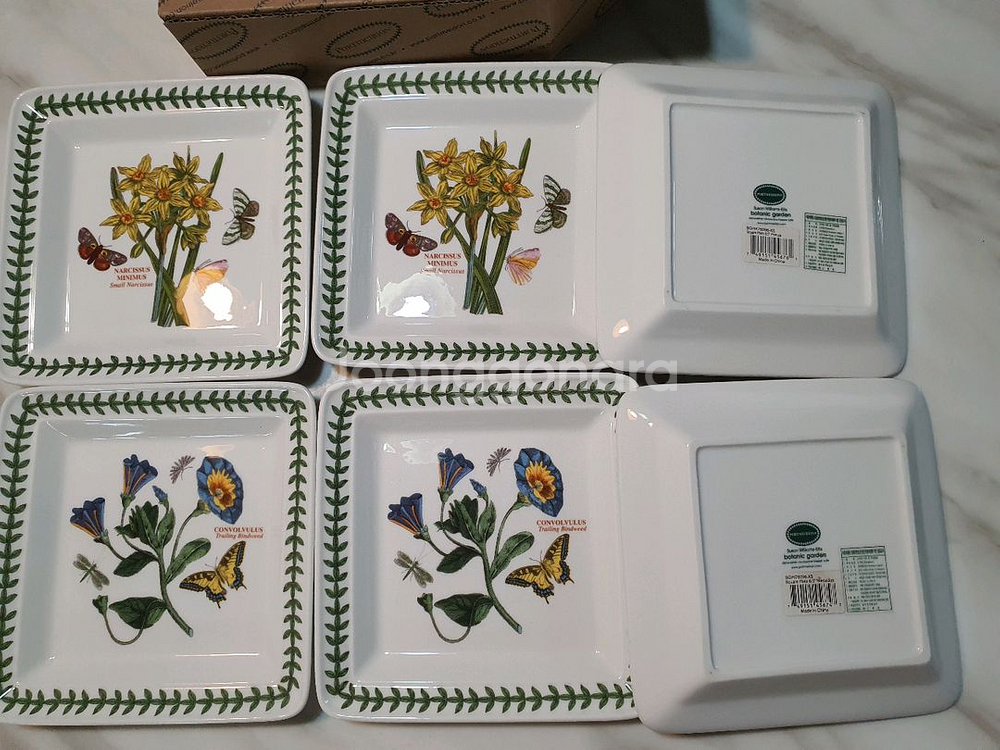 포트메리온 사각소접시 6개 일괄값 (백화점정품 새상품--2