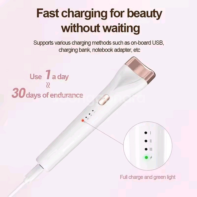 속눈썹 고데기 히팅 뷰러 c타입 온도조절가능 브러쉬포함--8