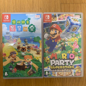 닌텐도 스위치 동물의 숲, 마리오파티 슈퍼스타즈 일괄 판매합니다.