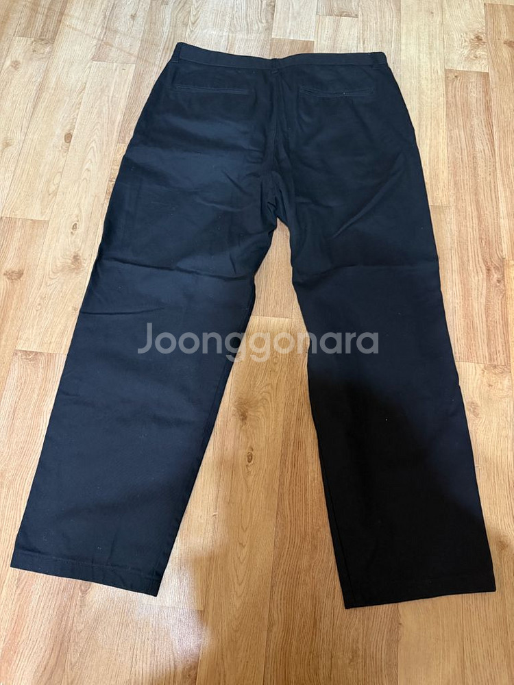 무신사 스탠다드 원 턱 레귤러 핏 치노 팬츠 블랙 33인치--1