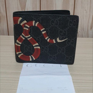 구찌 스네이크 반지갑 블랙 정품S급(영수증O)프라다루이비통디올고야드샤넬셀린느보테가생로랑