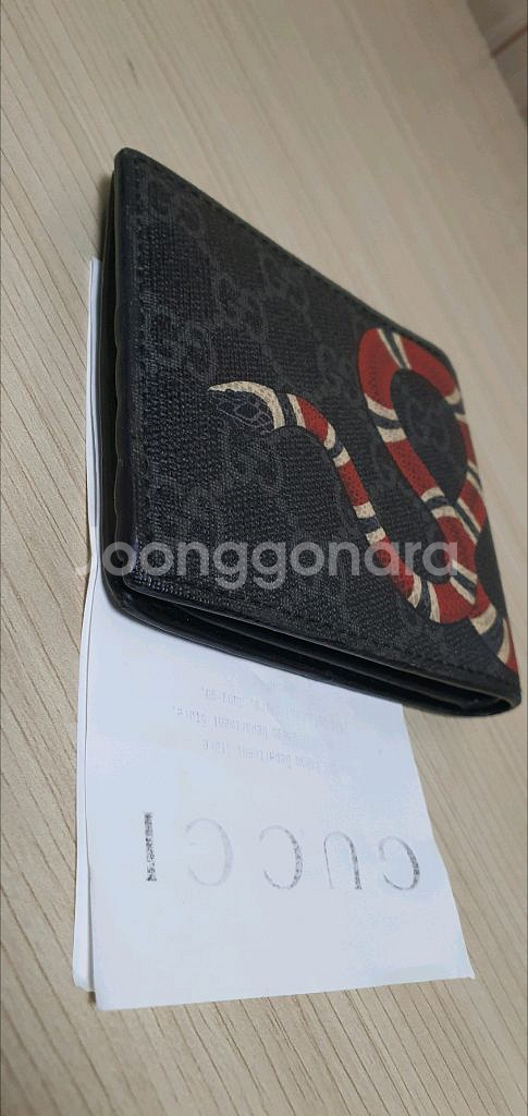 구찌 스네이크 반지갑 블랙 정품S급(영수증O)프라다루이비통디올고야드샤넬셀린느보테가생로랑--5