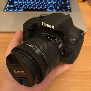 캐논 EOS 750D DSLR 카메라 efs 18-55mm 렌즈