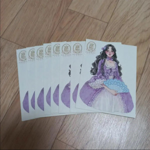 크림피치 오르골멜로디 인물 인스 다꾸 스티커 모조지