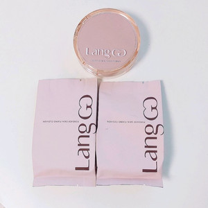 (판매완료)랑끄 포에버 스킨 픽싱 쿠션 21호 핑