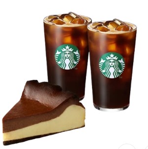 스타벅스 소중한 당신께[아이스 카페 아메리카노 T 2잔 + 바스크 초코 치즈 케이크]--0