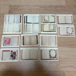 책모양 모조지 인스 스티커 빈티지 인믹 믹스 다꾸22장