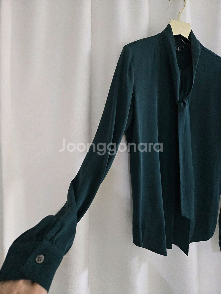 띠어리 실크 타이 블라우스--2