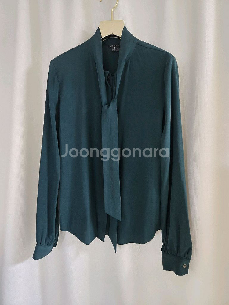 띠어리 실크 타이 블라우스--1