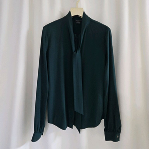 띠어리 실크 타이 블라우스