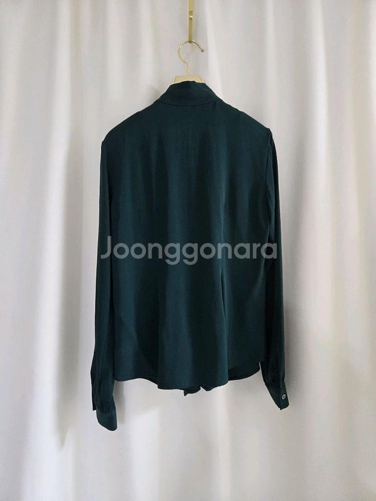 띠어리 실크 타이 블라우스--4