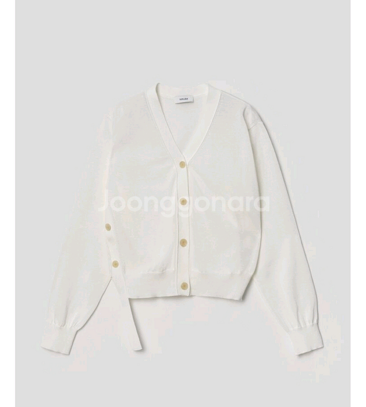 구호 플러스 화이트 니트 가디건--2