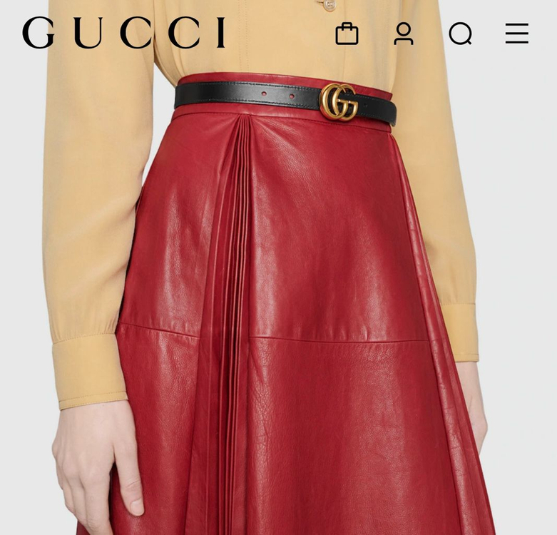 구찌 GG 마몽 리버서블 씬 벨트 여성용--9