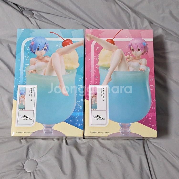 일괄)리제로 렘 람 엘코코 크림소다푸딩 1/7 피규어--0